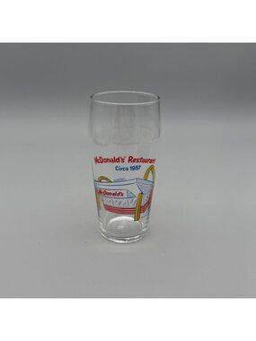 McDonalds Collectible Glass Circa 1957 Retro Restaurant Design 6" Tall Libbey